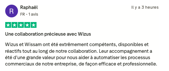 Avis vérifié Trustpilot — Raphaël